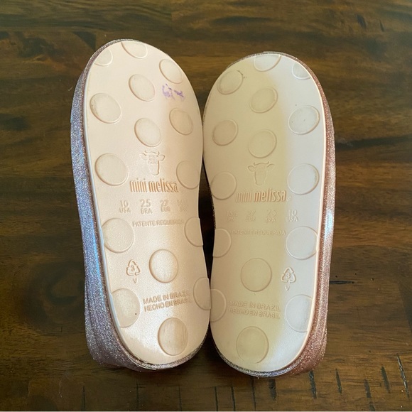 Mini Melissa Pink Glitter Sneakers Slip-On - Picture 11 of 12